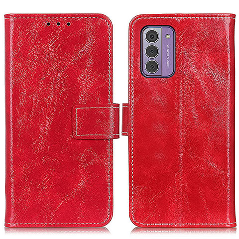 Custodia Portafoglio In Pelle Cover con Supporto K04Z per Nokia G310 5G Rosso