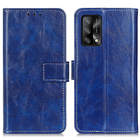 Custodia Portafoglio In Pelle Cover con Supporto K04Z per Oppo Reno6 Lite Blu