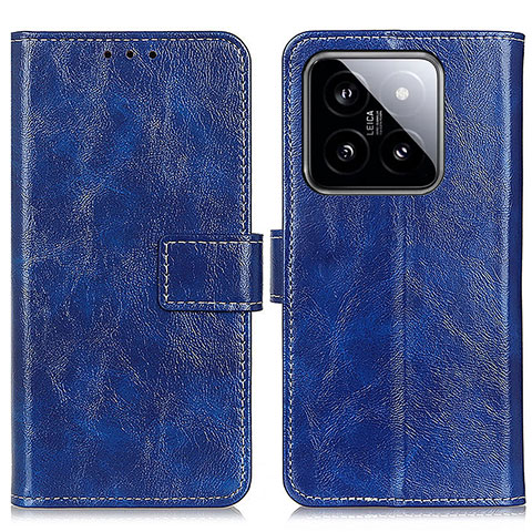 Custodia Portafoglio In Pelle Cover con Supporto K04Z per Xiaomi Mi 14 5G Blu