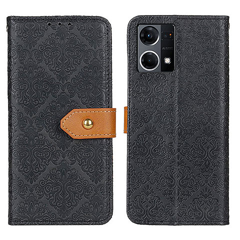 Custodia Portafoglio In Pelle Cover con Supporto K05Z per Oppo F21 Pro 4G Nero