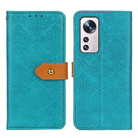 Custodia Portafoglio In Pelle Cover con Supporto K05Z per Xiaomi Mi 12X 5G Verde