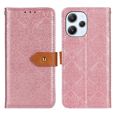 Custodia Portafoglio In Pelle Cover con Supporto K05Z per Xiaomi Redmi 12 4G Rosa
