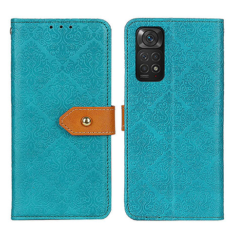 Custodia Portafoglio In Pelle Cover con Supporto K05Z per Xiaomi Redmi Note 11 4G (2022) Verde