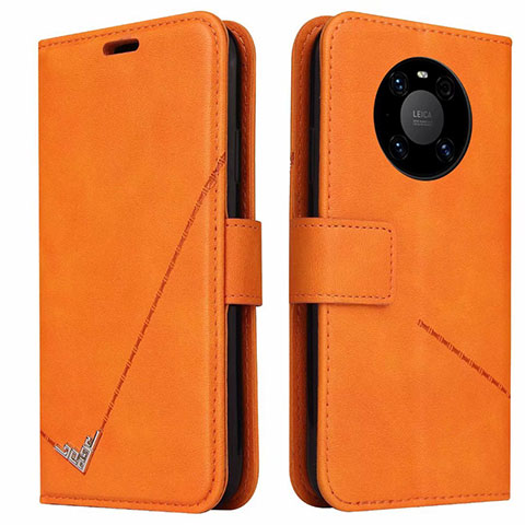 Custodia Portafoglio In Pelle Cover con Supporto K06 per Huawei Mate 40E Pro 5G Arancione