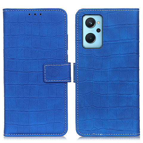 Custodia Portafoglio In Pelle Cover con Supporto K07Z per Oppo A96 4G Blu