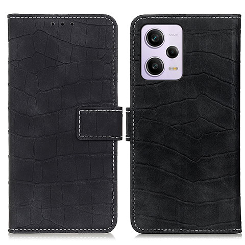 Custodia Portafoglio In Pelle Cover con Supporto K07Z per Xiaomi Redmi Note 12 Pro+ Plus 5G Nero