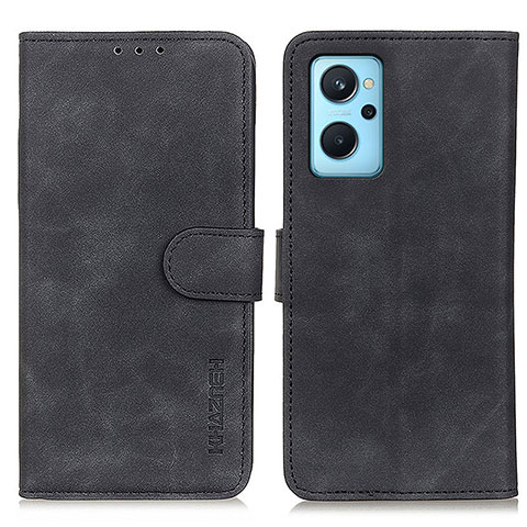 Custodia Portafoglio In Pelle Cover con Supporto K09Z per Oppo A96 4G Nero