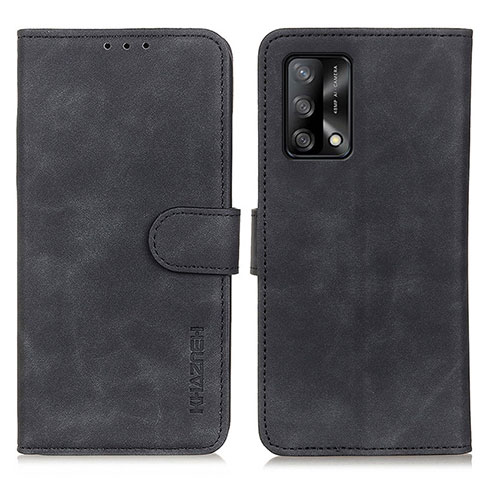 Custodia Portafoglio In Pelle Cover con Supporto K09Z per Oppo F19 Nero