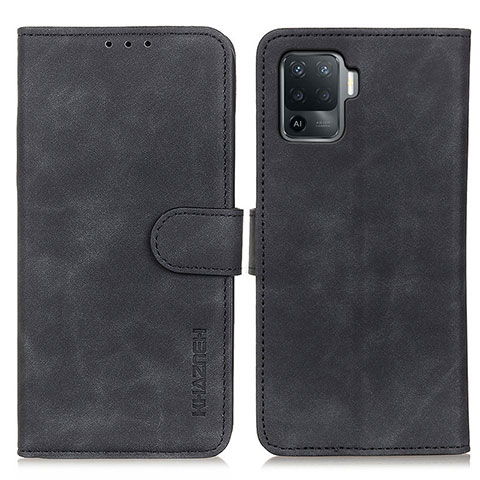 Custodia Portafoglio In Pelle Cover con Supporto K09Z per Oppo F19 Pro Nero