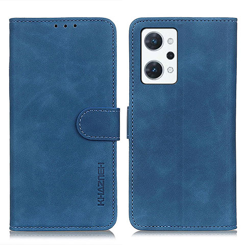 Custodia Portafoglio In Pelle Cover con Supporto K09Z per Oppo Reno7 A Blu