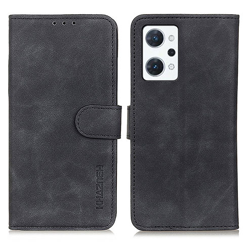 Custodia Portafoglio In Pelle Cover con Supporto K09Z per Oppo Reno7 A Nero