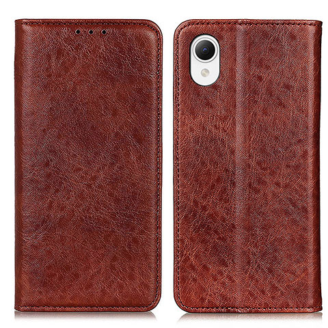Custodia Portafoglio In Pelle Cover con Supporto K10Z per Samsung Galaxy A23e 5G Marrone