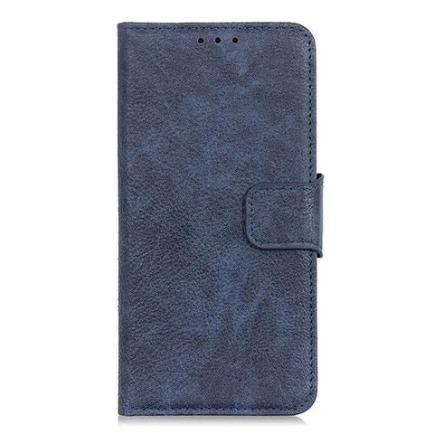 Custodia Portafoglio In Pelle Cover con Supporto L01 per Alcatel 1X (2019) Blu