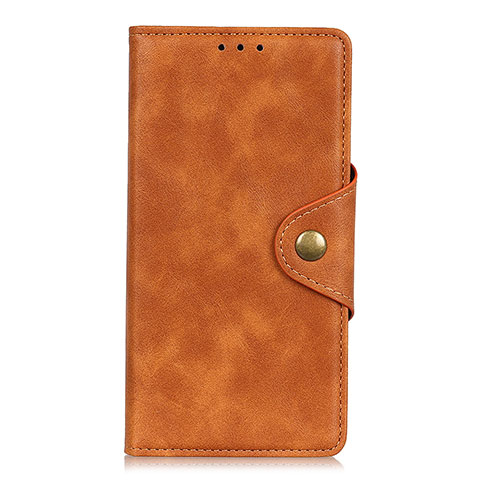 Custodia Portafoglio In Pelle Cover con Supporto L01 per Alcatel 3 (2019) Arancione