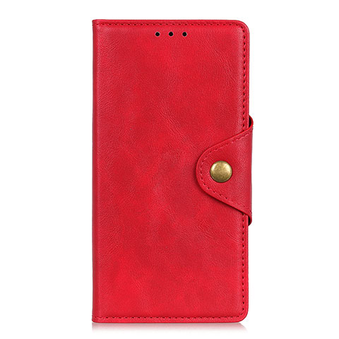 Custodia Portafoglio In Pelle Cover con Supporto L01 per Alcatel 3X Rosso