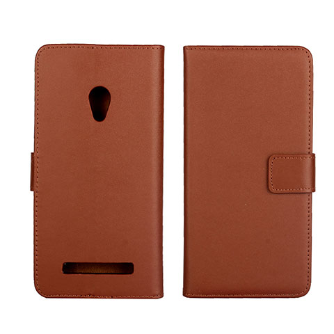 Custodia Portafoglio In Pelle Cover con Supporto L01 per Asus Zenfone 5 Marrone