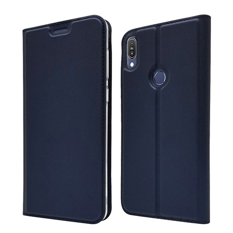 Custodia Portafoglio In Pelle Cover con Supporto L01 per Asus Zenfone Max Pro M1 ZB601KL Blu