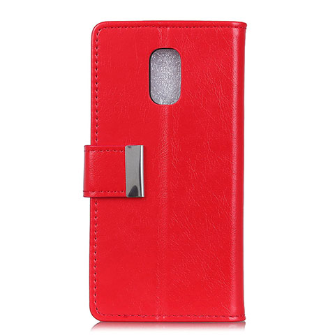 Custodia Portafoglio In Pelle Cover con Supporto L01 per Asus ZenFone V500KL Rosso