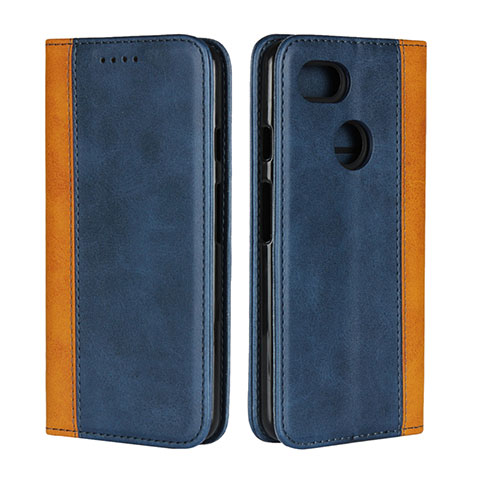 Custodia Portafoglio In Pelle Cover con Supporto L01 per Google Pixel 3 XL Blu