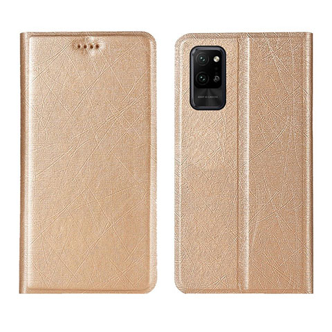 Custodia Portafoglio In Pelle Cover con Supporto L01 per Huawei Honor Play4 Pro 5G Oro