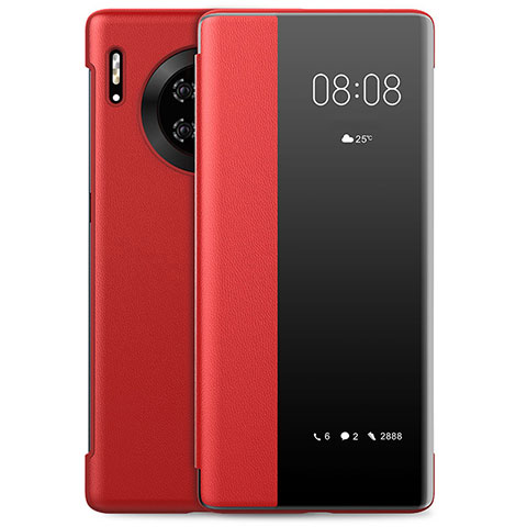 Custodia Portafoglio In Pelle Cover con Supporto L01 per Huawei Mate 30E Pro 5G Rosso