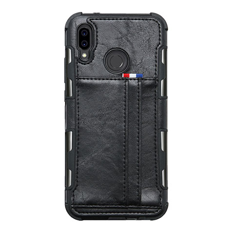 Custodia Portafoglio In Pelle Cover con Supporto L01 per Huawei Nova 3e Nero