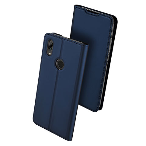 Custodia Portafoglio In Pelle Cover con Supporto L01 per Huawei P Smart (2019) Blu