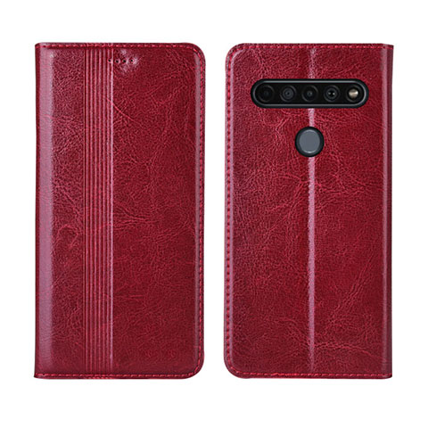 Custodia Portafoglio In Pelle Cover con Supporto L01 per LG K41S Rosso Rosa