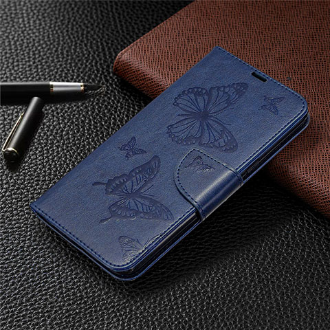 Custodia Portafoglio In Pelle Cover con Supporto L01 per LG K61 Blu