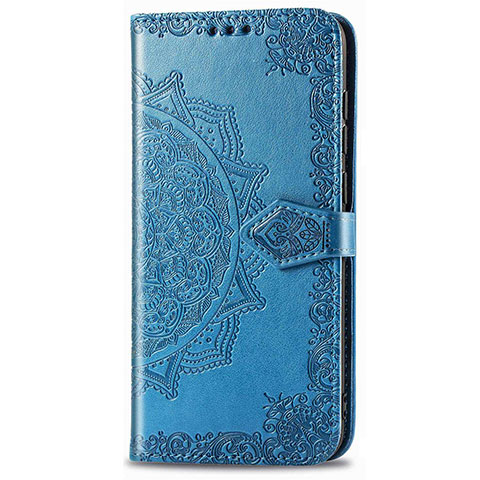 Custodia Portafoglio In Pelle Cover con Supporto L01 per Realme 6i Blu