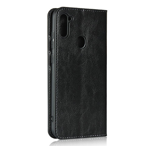 Custodia Portafoglio In Pelle Cover con Supporto L01 per Samsung Galaxy A11 Nero