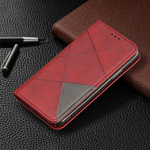 Custodia Portafoglio In Pelle Cover con Supporto L01 per Samsung Galaxy A31 Rosso