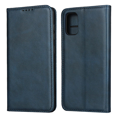 Custodia Portafoglio In Pelle Cover con Supporto L01 per Samsung Galaxy A41 Blu