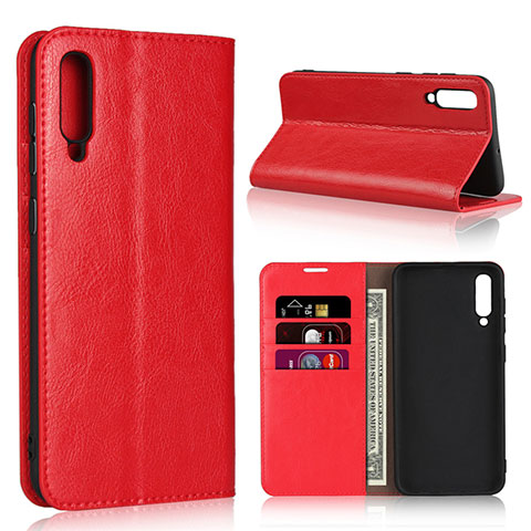 Custodia Portafoglio In Pelle Cover con Supporto L01 per Samsung Galaxy A50 Rosso