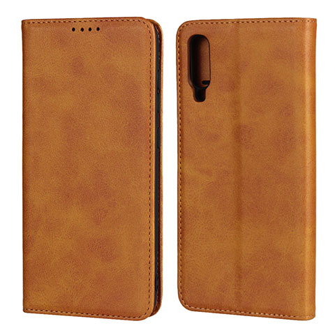 Custodia Portafoglio In Pelle Cover con Supporto L01 per Samsung Galaxy A70 Arancione