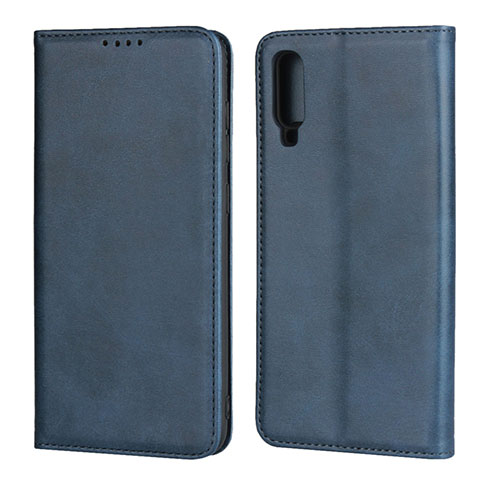 Custodia Portafoglio In Pelle Cover con Supporto L01 per Samsung Galaxy A70 Blu