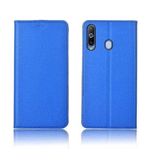 Custodia Portafoglio In Pelle Cover con Supporto L01 per Samsung Galaxy A8s SM-G8870 Blu