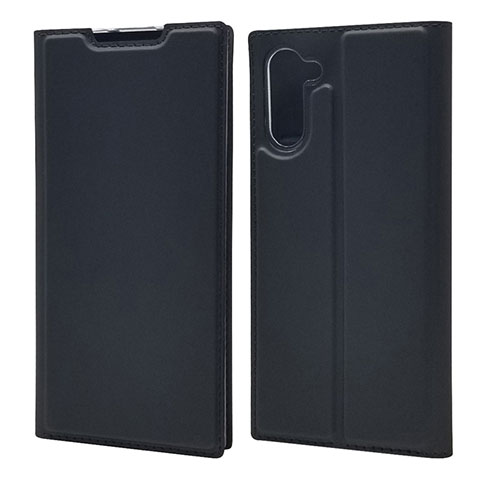 Custodia Portafoglio In Pelle Cover con Supporto L01 per Samsung Galaxy Note 10 5G Nero