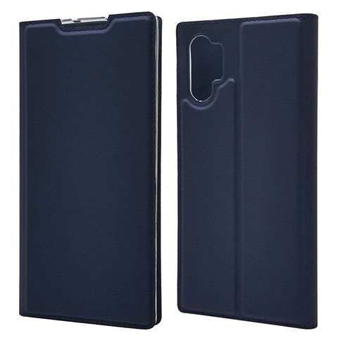 Custodia Portafoglio In Pelle Cover con Supporto L01 per Samsung Galaxy Note 10 Plus 5G Blu