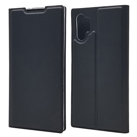 Custodia Portafoglio In Pelle Cover con Supporto L01 per Samsung Galaxy Note 10 Plus Nero