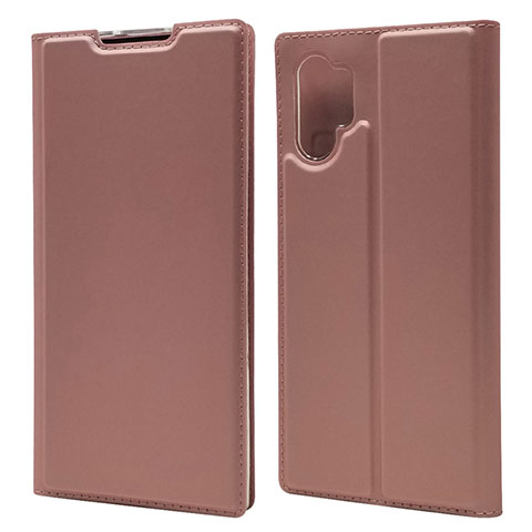Custodia Portafoglio In Pelle Cover con Supporto L01 per Samsung Galaxy Note 10 Plus Oro Rosa