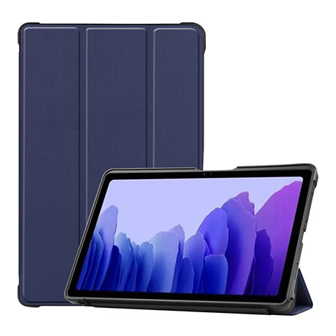 Custodia Portafoglio In Pelle Cover con Supporto L01 per Samsung Galaxy Tab A7 Wi-Fi 10.4 SM-T500 Blu