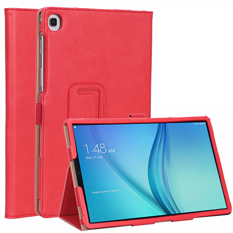 Custodia Portafoglio In Pelle Cover con Supporto L01 per Samsung Galaxy Tab S5e 4G 10.5 SM-T725 Rosso
