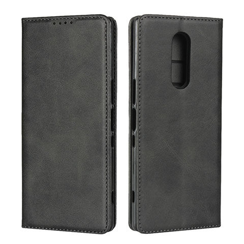 Custodia Portafoglio In Pelle Cover con Supporto L01 per Sony Xperia 1 Nero