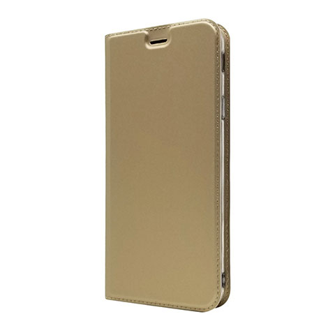 Custodia Portafoglio In Pelle Cover con Supporto L01 per Sony Xperia XA3 Oro