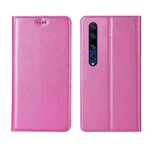 Custodia Portafoglio In Pelle Cover con Supporto L01 per Xiaomi Mi 10 Rosa