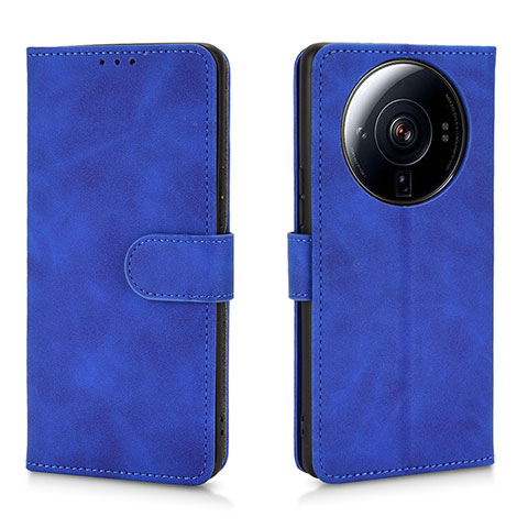 Custodia Portafoglio In Pelle Cover con Supporto L01 per Xiaomi Mi 12S Ultra 5G Blu