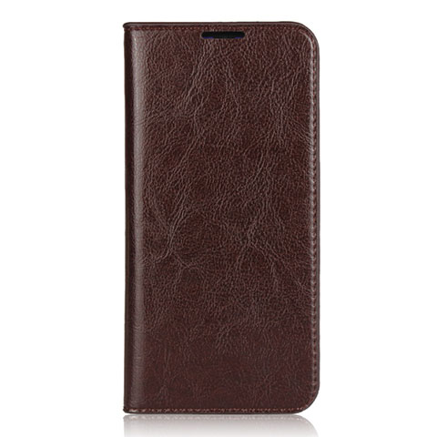 Custodia Portafoglio In Pelle Cover con Supporto L01 per Xiaomi Mi 9 Pro Marrone