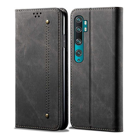 Custodia Portafoglio In Pelle Cover con Supporto L01 per Xiaomi Mi Note 10 Nero