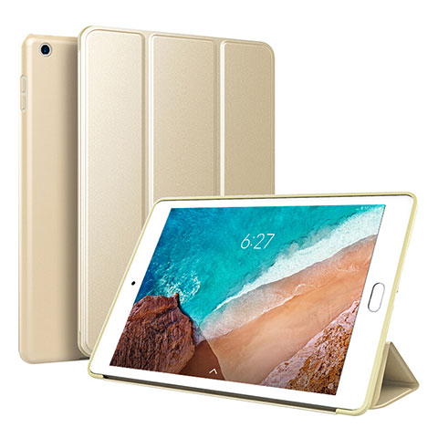 Custodia Portafoglio In Pelle Cover con Supporto L01 per Xiaomi Mi Pad 4 Oro